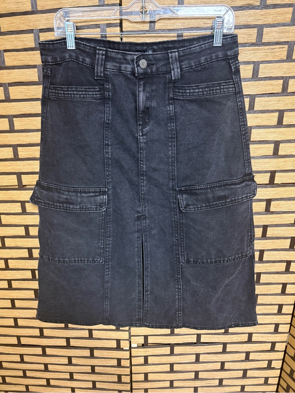 Sincerely Jules Black Cargo Midi Skirt Size 11/30